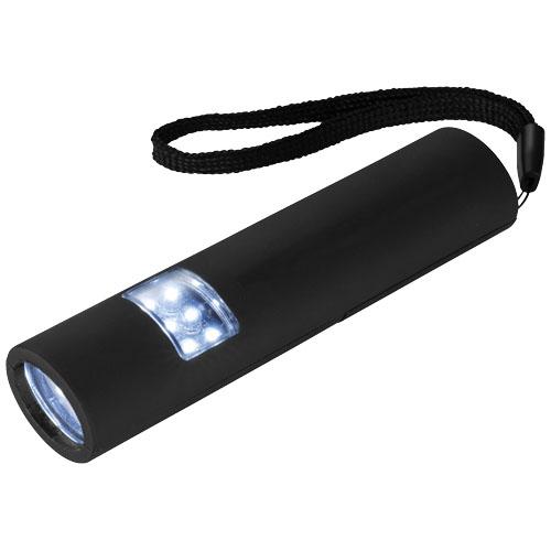 Mini lampe de poche avec LED et côté aimanté Noir