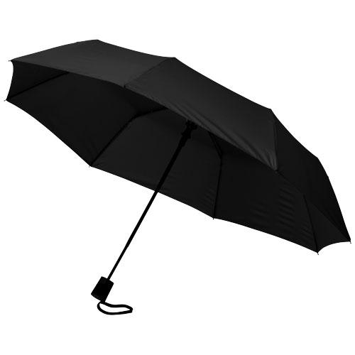 Wali 21'' 3 sectie automatische paraplu Zwart