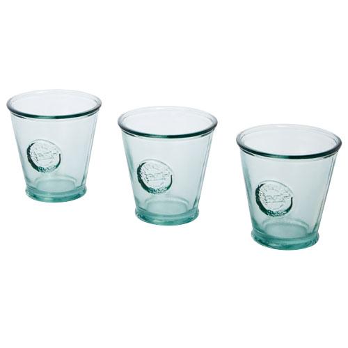 Copa driedelige set van 250 ml gerecycled glas Transparant