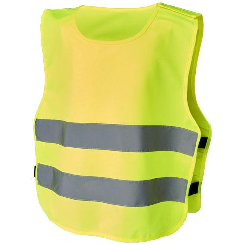 Marie veiligheidsvest met klittenband voor kinderen van 7-12 jaar oud Neon Yellow