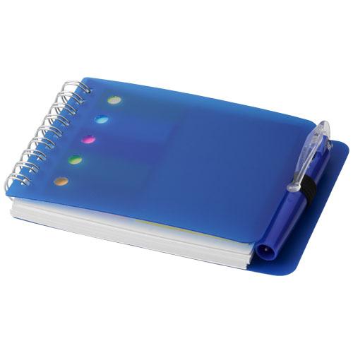 Kent notitieboek met sticky notes en pen blauw