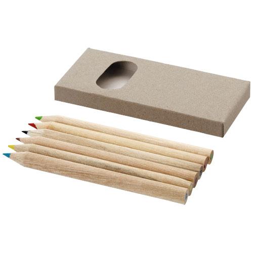 Set de 6 crayons de couleur Marron