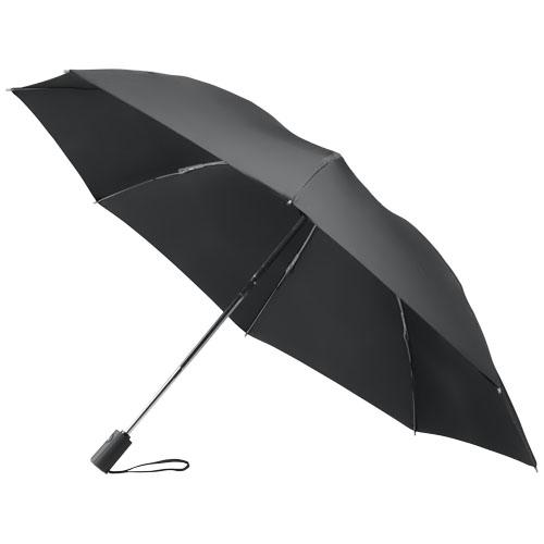 Callao 23" 3 sectie opvouwbare automatisch openende omkeerbare paraplu Zwart