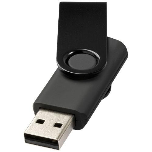 Clé USB rotative métallique 4Go Noir