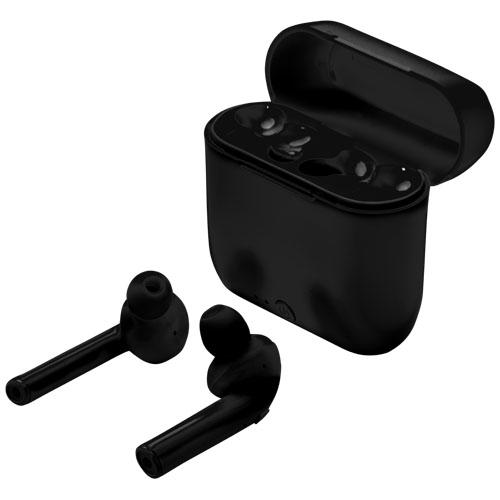 Essos True Wireless auto-pair draadloze oordopjes met houder Zwart