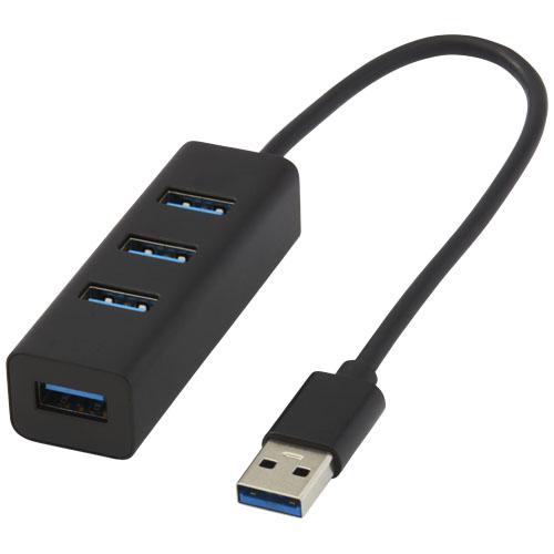 Hub USB 3.0 Adapt en aluminium  Noir