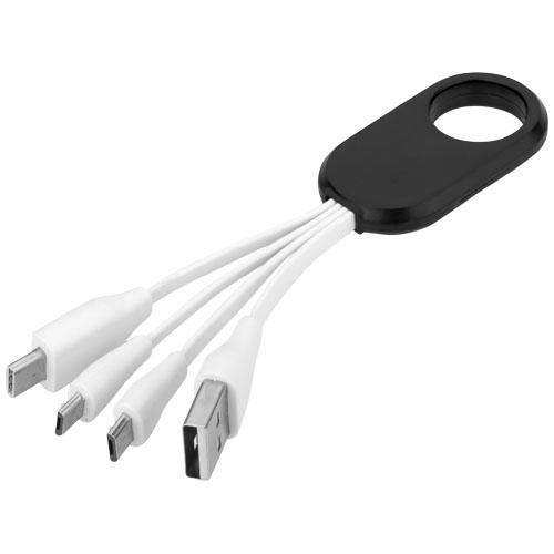 Câble USB multi ports type C 4 en 1 Noir